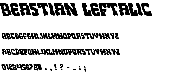 Beastian Leftalic font